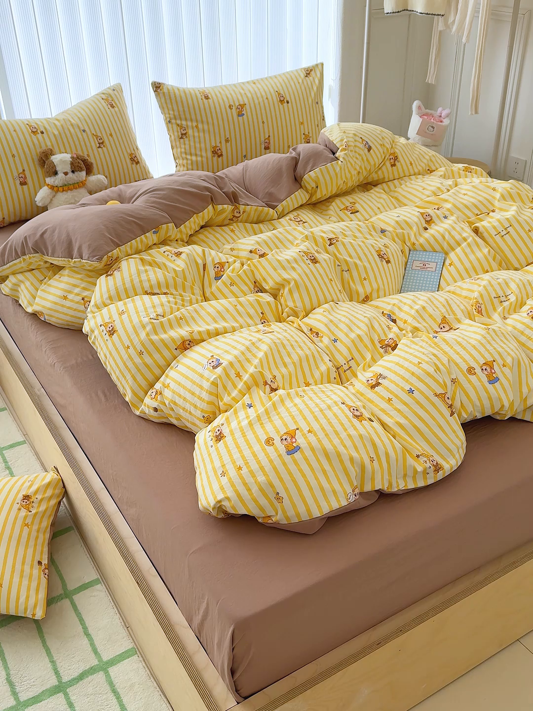 91家纺网 家纺一手货源 找家纺 （总）竹合家纺 2026新款春款A类古法水洗仿棉云感棉小布袋四件套