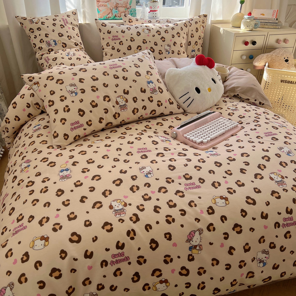 91家纺网 家纺一手货源 找家纺 （总）六巷胡同 2026春夏新款INS卡通基础款全棉纯棉四件套-系列一