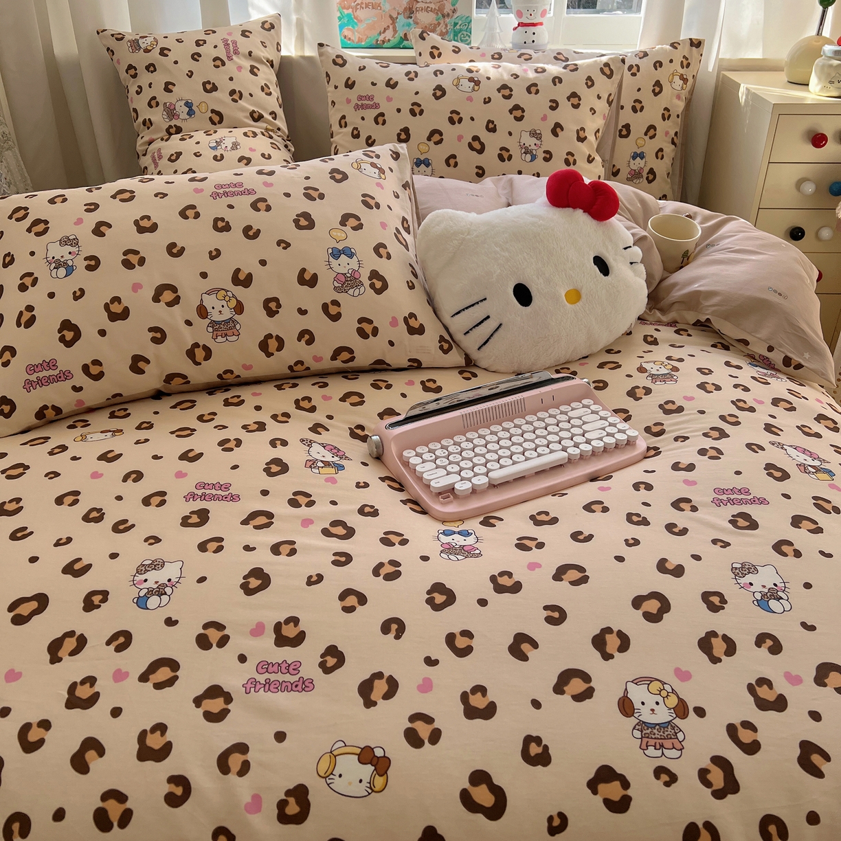 91家纺网 家纺一手货源 找家纺 （总）六巷胡同 2026春夏新款INS卡通基础款全棉纯棉四件套-系列一