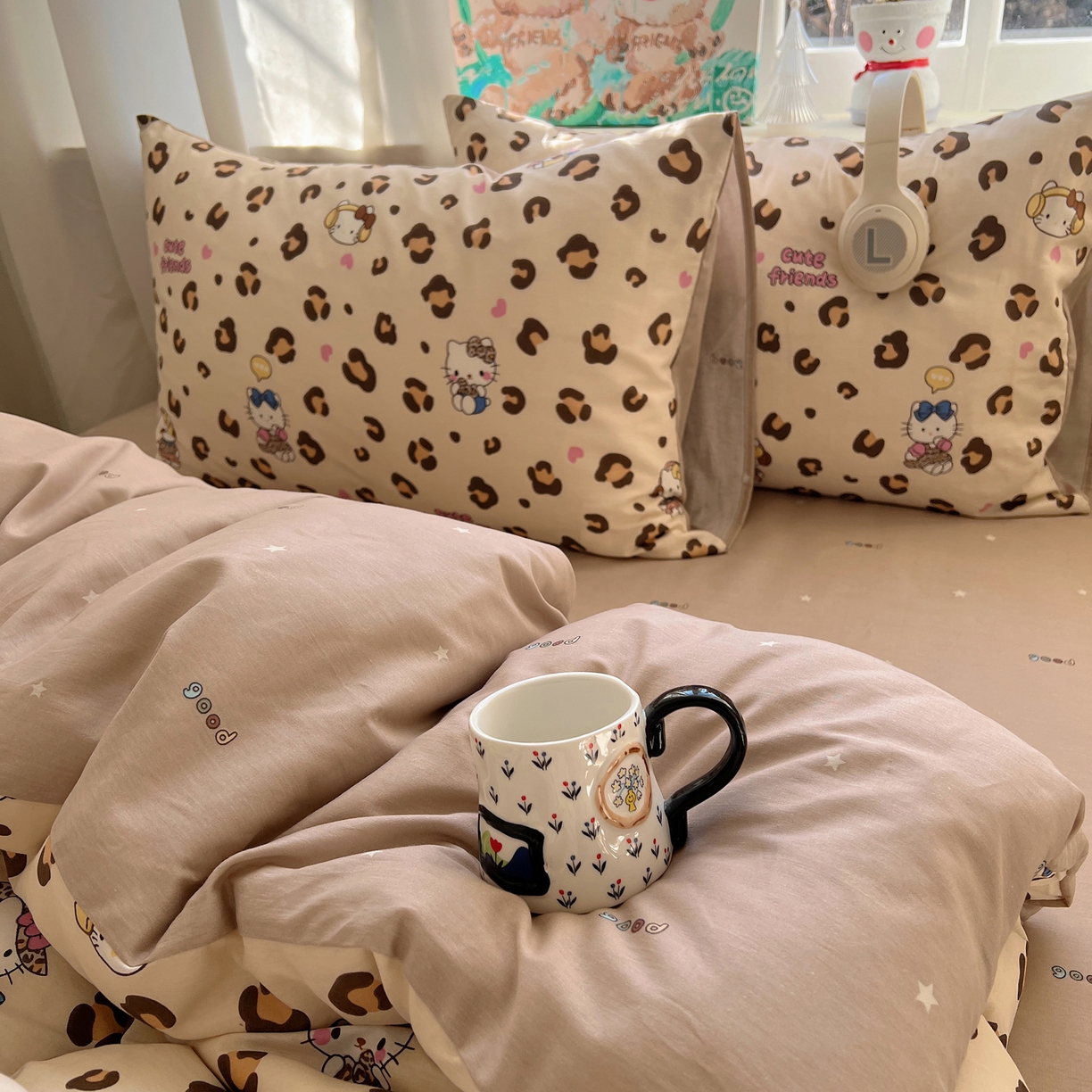 91家纺网 家纺一手货源 找家纺 （总）六巷胡同 2026春夏新款INS卡通基础款全棉纯棉四件套-系列一