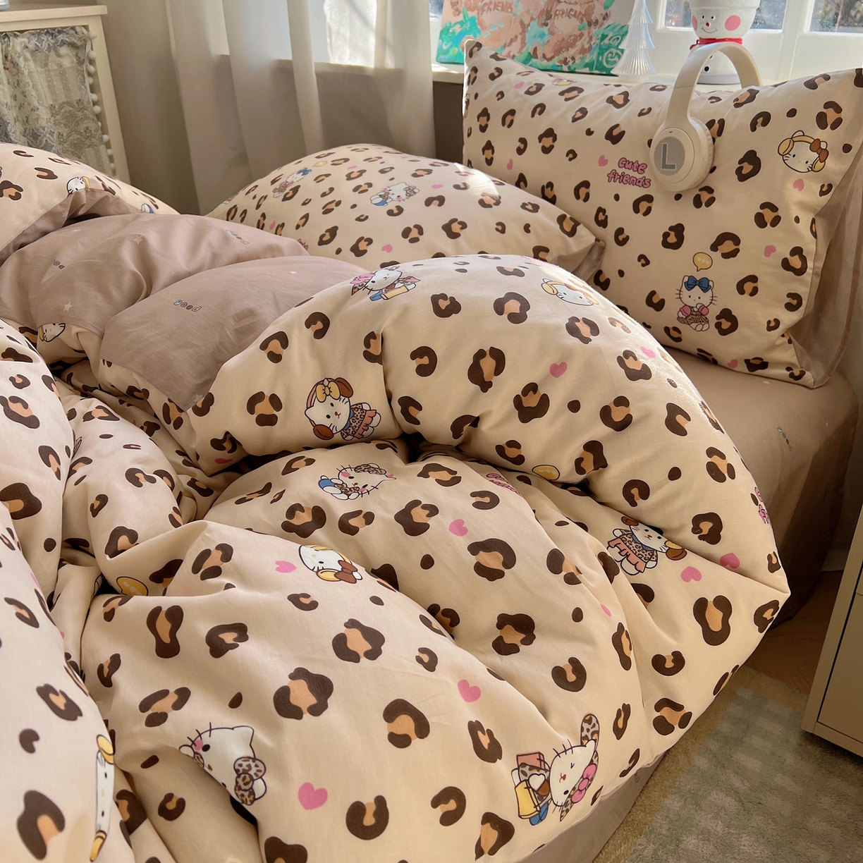 91家纺网 家纺一手货源 找家纺 （总）六巷胡同 2026春夏新款INS卡通基础款全棉纯棉四件套-系列一