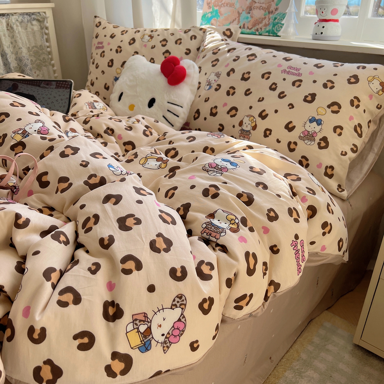 91家纺网 家纺一手货源 找家纺 （总）六巷胡同 2026春夏新款INS卡通基础款全棉纯棉四件套-系列一