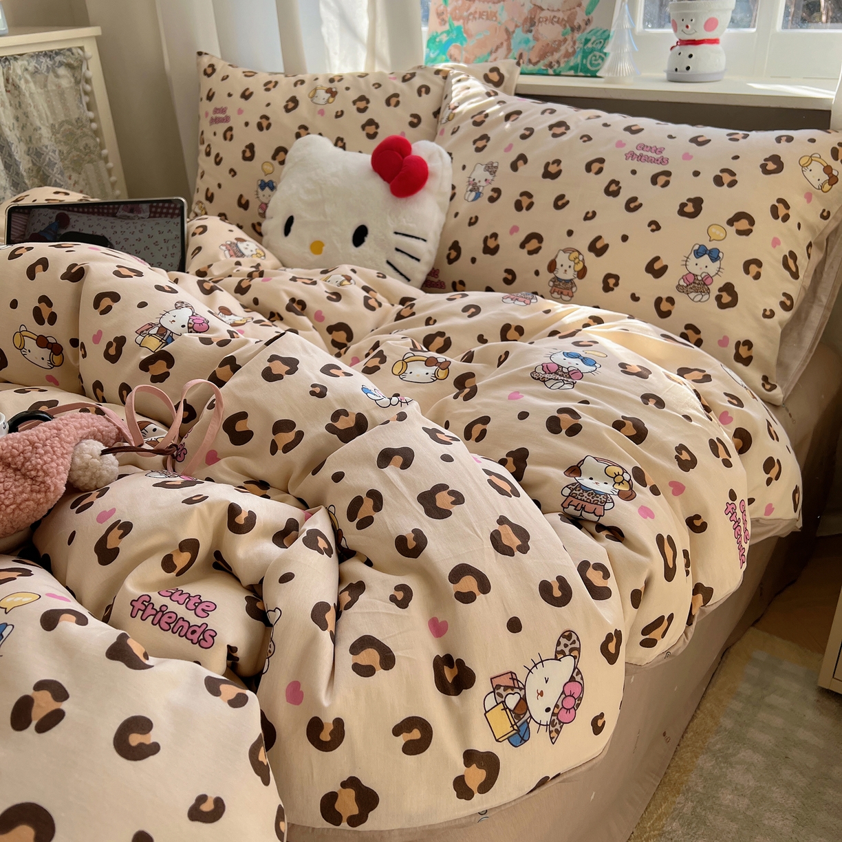 91家纺网 家纺一手货源 找家纺 （总）六巷胡同 2026春夏新款INS卡通基础款全棉纯棉四件套-系列一