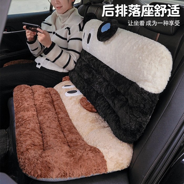 91家纺网 家纺一手货源 找家纺 （总）仟亿莱 2025新款大眼仔刷花汽车坐垫,组合图仅供展示不可下单,大眼仔白狗-前排坐垫,大眼仔咖啡狗-前排坐垫,大眼仔白狗-后排坐垫,大眼仔咖啡狗-后排坐垫