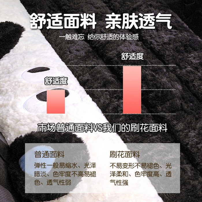 91家纺网 家纺一手货源 找家纺 仟亿莱 2025新款大眼仔刷花汽车坐垫 大眼仔白狗-前排坐垫