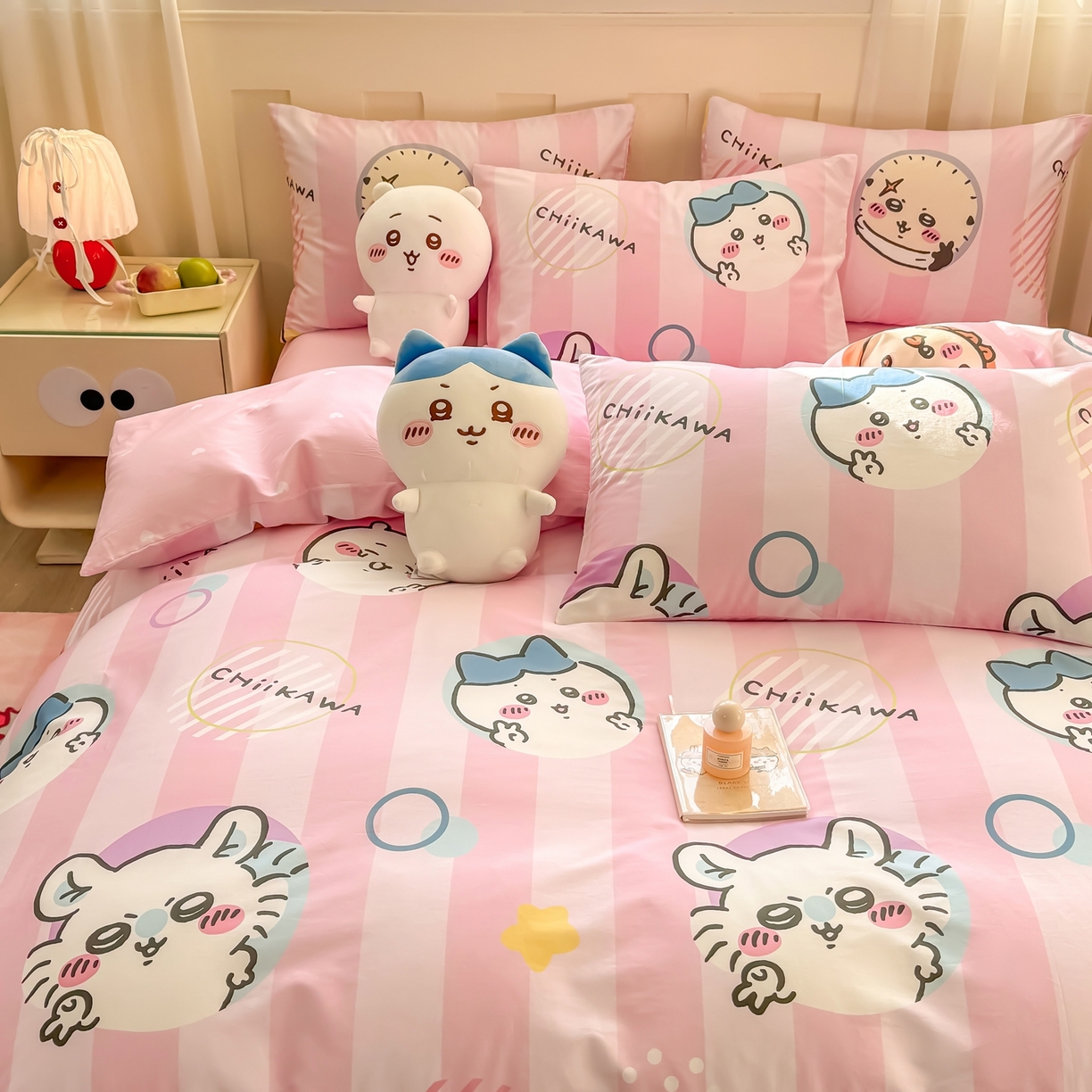 91家纺网 家纺一手货源 找家纺 博雅 2025新款吉伊卡哇正版授权全棉卡通印花四件套 家族吉伊卡哇