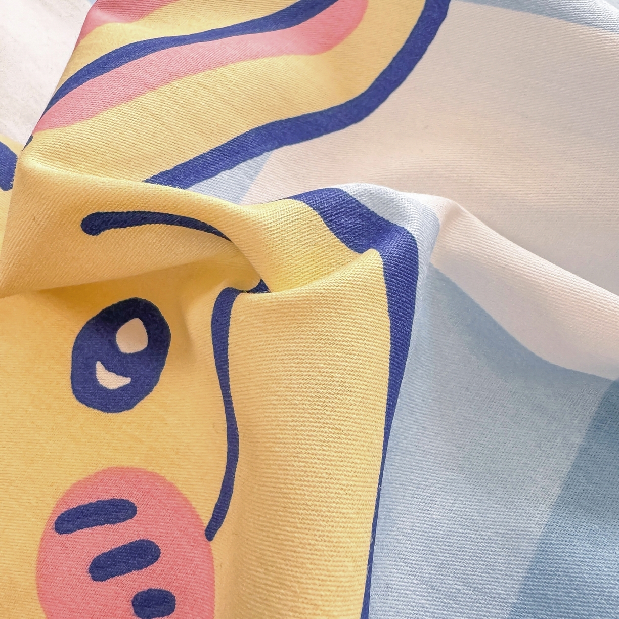 91家纺网 家纺一手货源 找家纺 博雅 2025新款吉伊卡哇正版授权全棉卡通印花四件套 蓝格吉伊卡哇