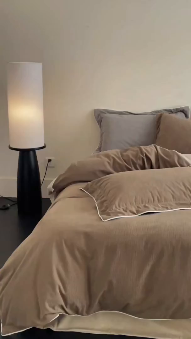 91家纺网 家纺一手货源 找家纺 ONE TWO ONE 121 【提供买家秀】【控价商品】2025新款提花婴儿绒四件套牛奶绒被套床单枕套毛毯被罩被子被芯床品控价 【卷后标准 268 加大 288 】会员-10 沉香-棕