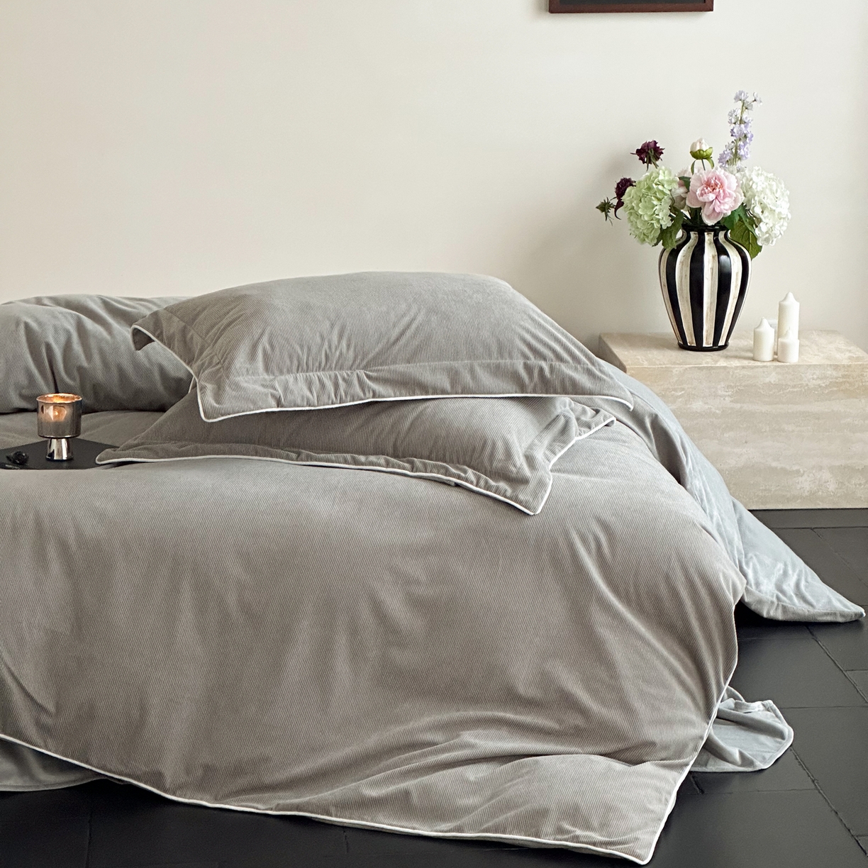 91家纺网 家纺一手货源 找家纺 ONE TWO ONE 121 【提供买家秀】【控价商品】2025新款提花婴儿绒四件套牛奶绒被套床单枕套毛毯被罩被子被芯床品控价 【卷后标准 268 加大 288 】会员-10 沉香-灰