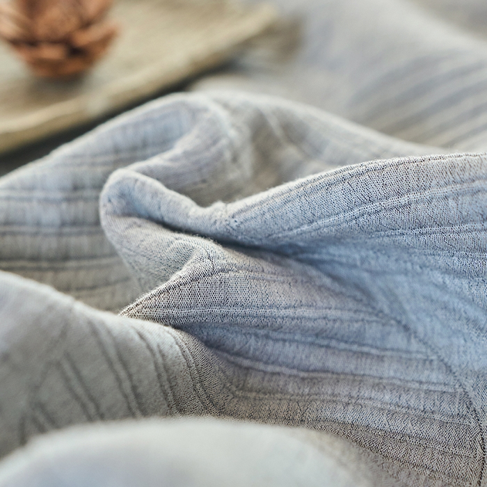 91家纺网 家纺一手货源 找家纺 棠薇家纺 2025新款提花绑带款枕巾棉纱布枕巾夹棉枕头巾 纯色圆圈灰