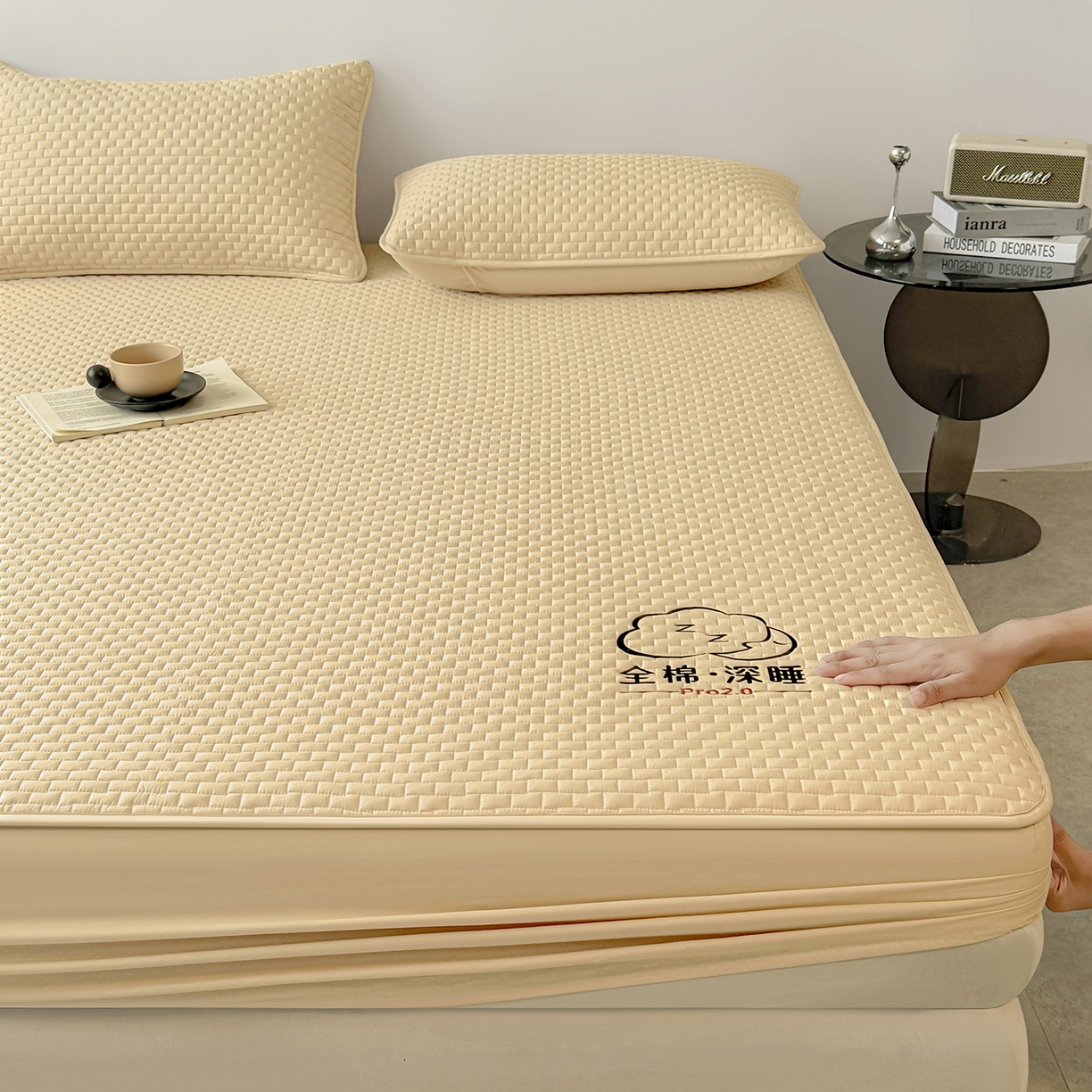 91家纺网 家纺一手货源 找家纺 居眠 2025新款莱尔-100%全棉棉花床笠 莱尔-卡