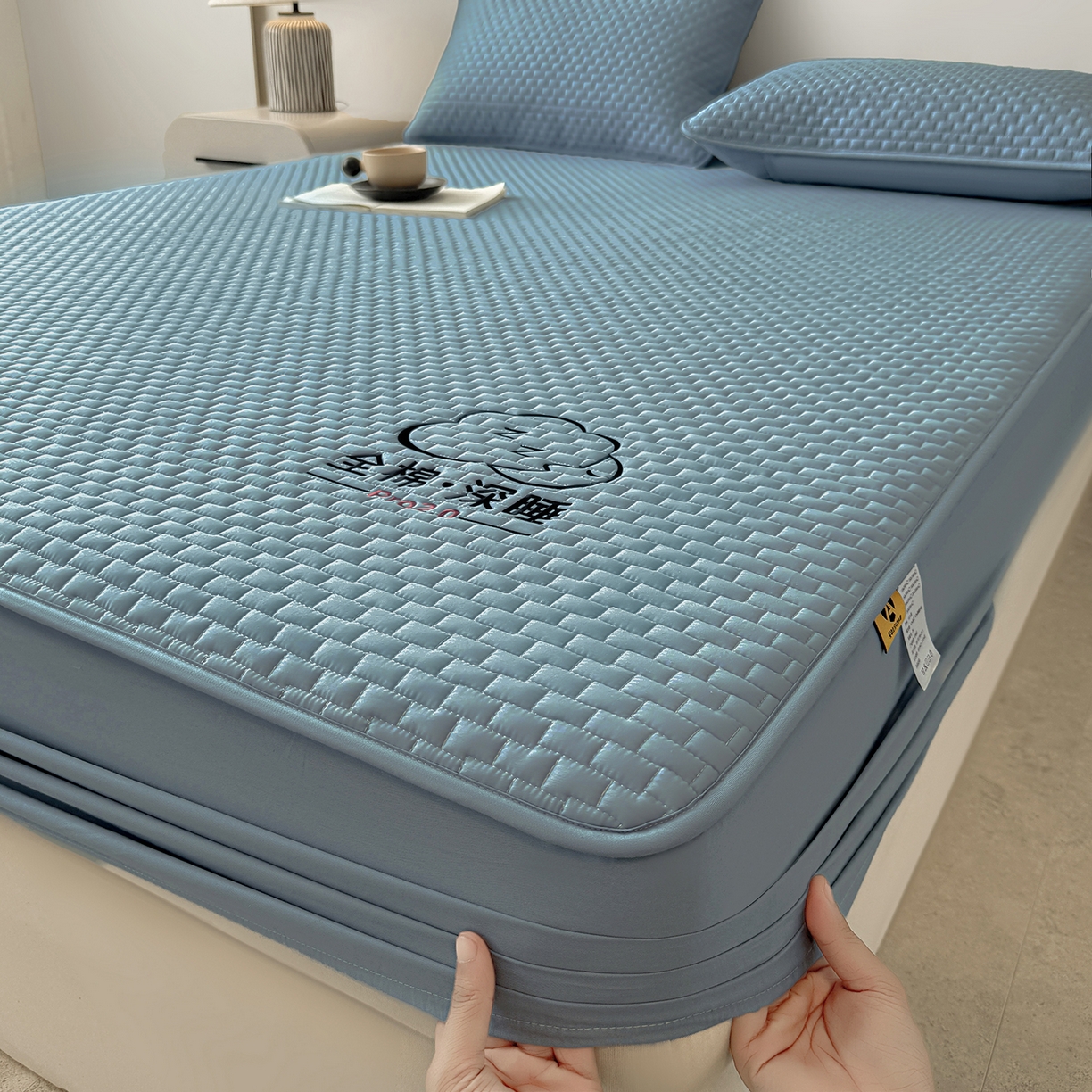 居眠 2025新款莱尔-100%全棉棉花床笠 莱尔-蓝