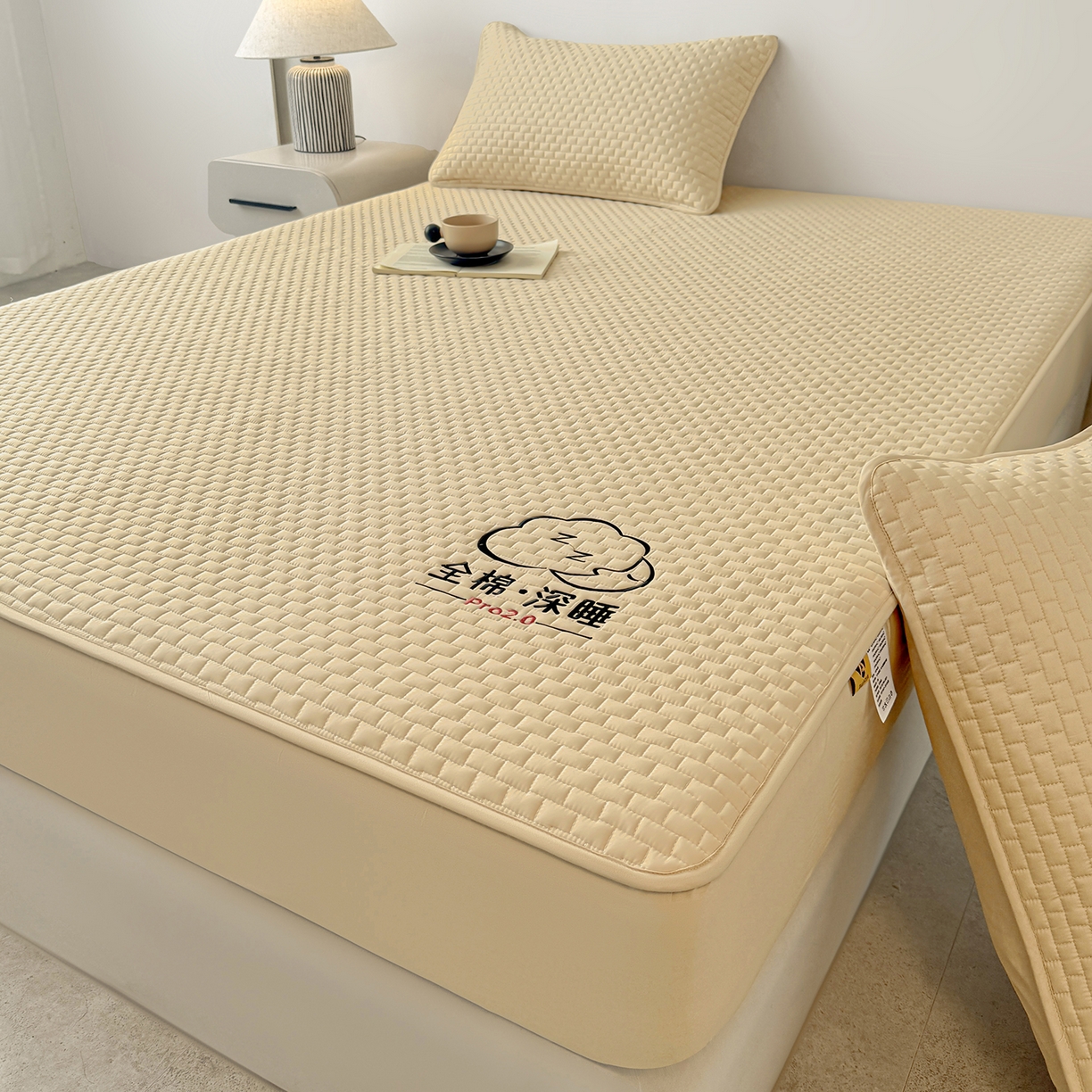 91家纺网 家纺一手货源 找家纺 居眠 2025新款莱尔-100%全棉棉花床笠 莱尔-卡