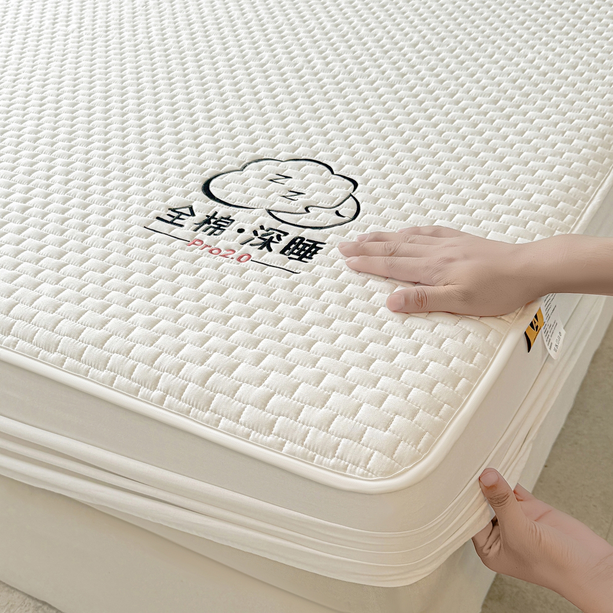 91家纺网 家纺一手货源 找家纺 （总）居眠 2025新款莱尔-100%全棉棉花床笠