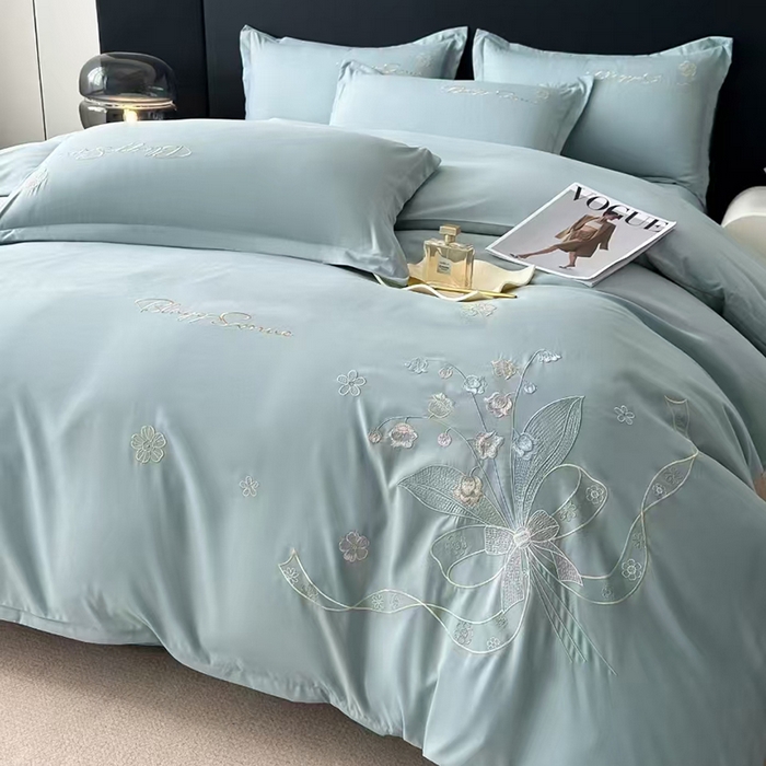 91家纺网 家纺一手货源 找家纺 （总）天之悦家纺 2025新款水洗棉刺绣四件套-花颜