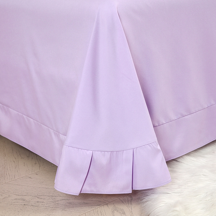 91家纺网 家纺一手货源 找家纺 天之悦家纺 2025新款水洗棉刺绣四件套-花颜 花颜-紫