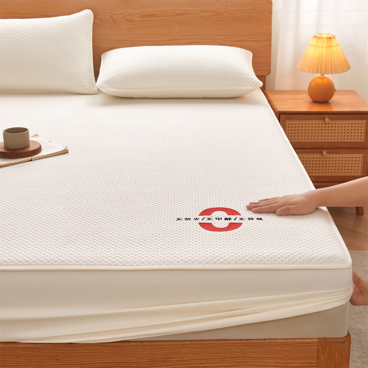 91家纺网 家纺一手货源 找家纺 居眠 2025新款安睡-防水棉花床笠 安睡-白