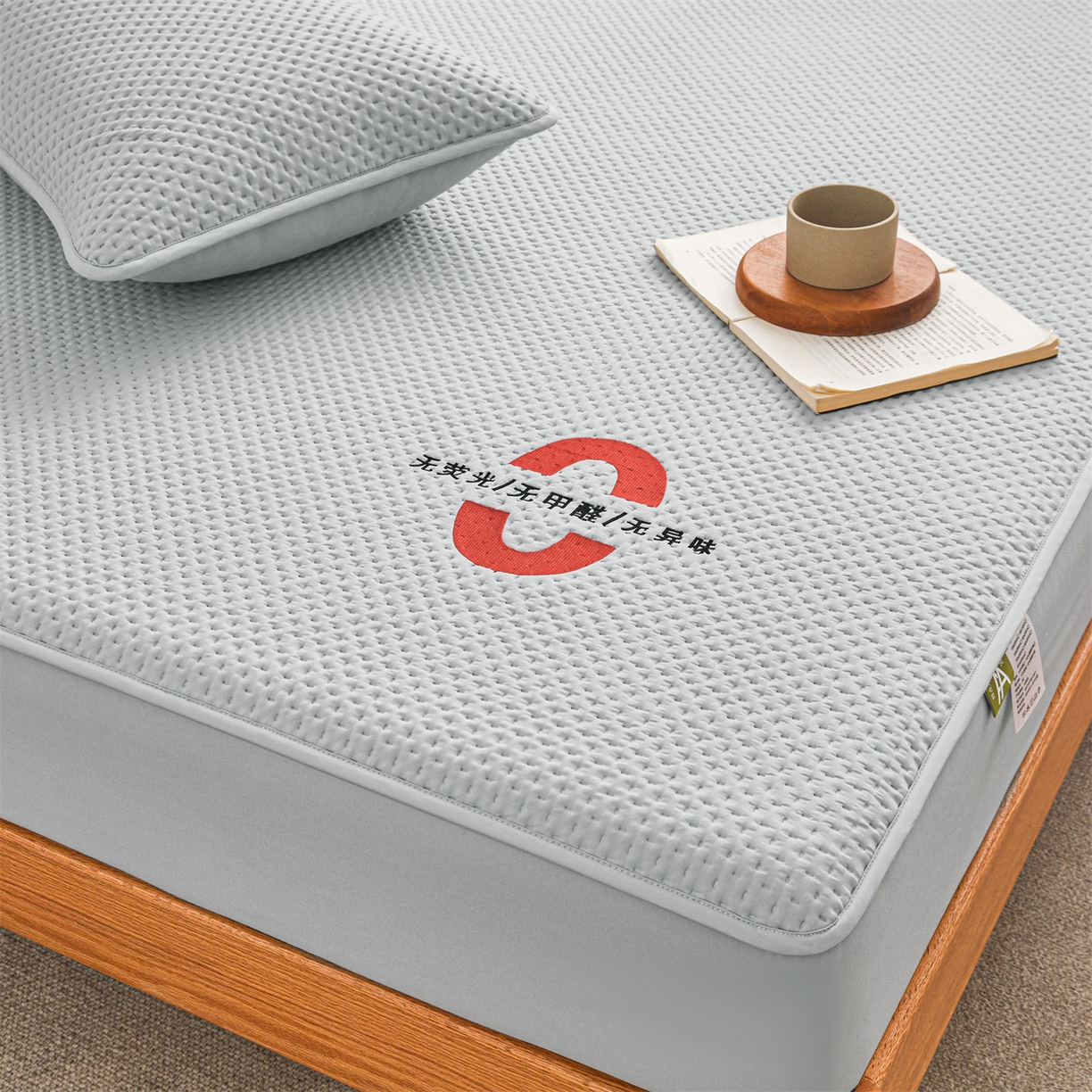 91家纺网 家纺一手货源 找家纺 居眠 2025新款安睡-防水棉花床笠 安睡-灰