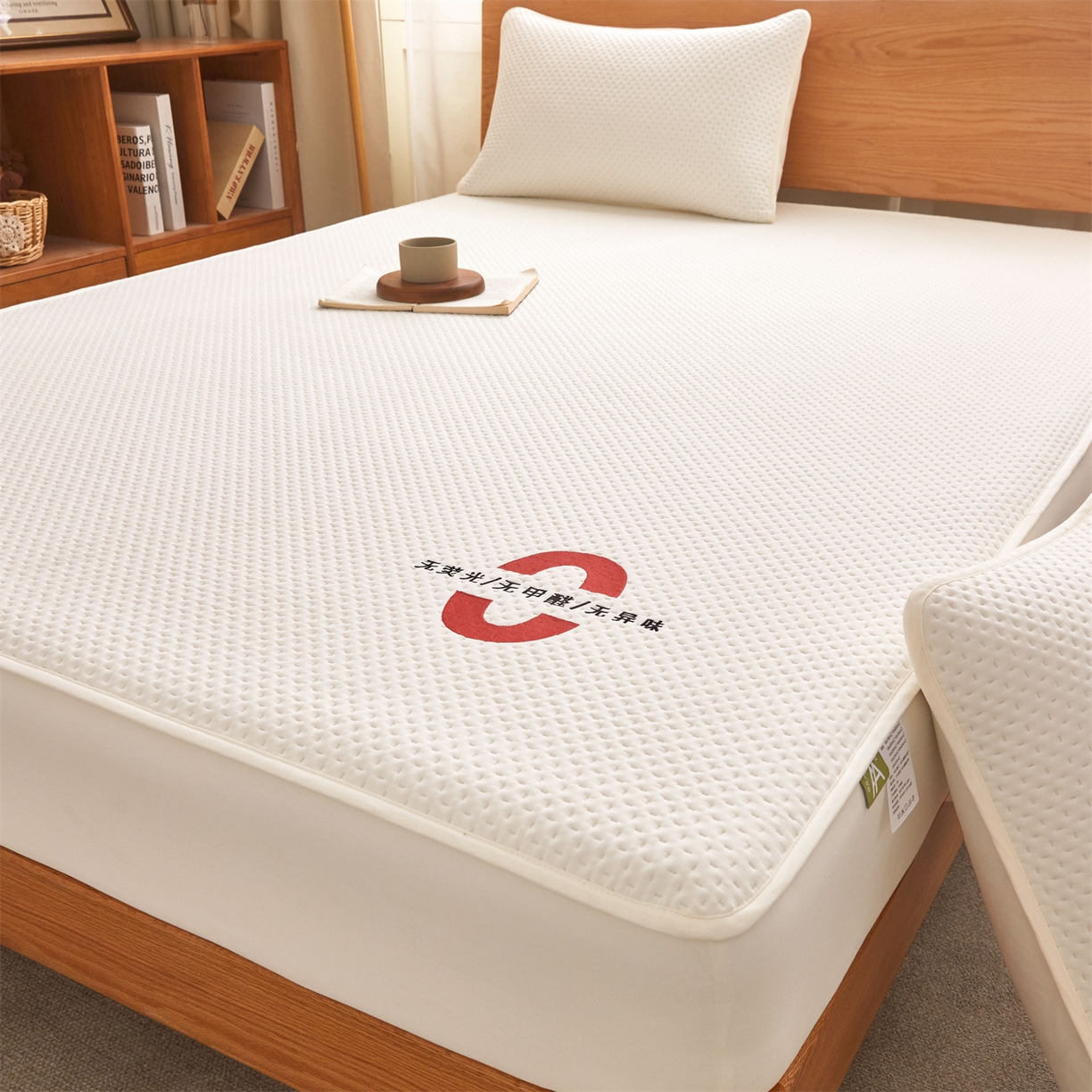 91家纺网 家纺一手货源 找家纺 居眠 2025新款安睡-防水棉花床笠 安睡-白