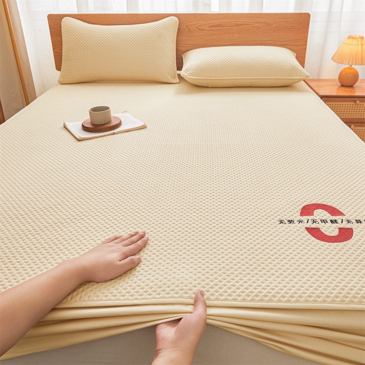 91家纺网 家纺一手货源 找家纺 居眠 2025新款安睡-防水棉花床笠 安睡-卡