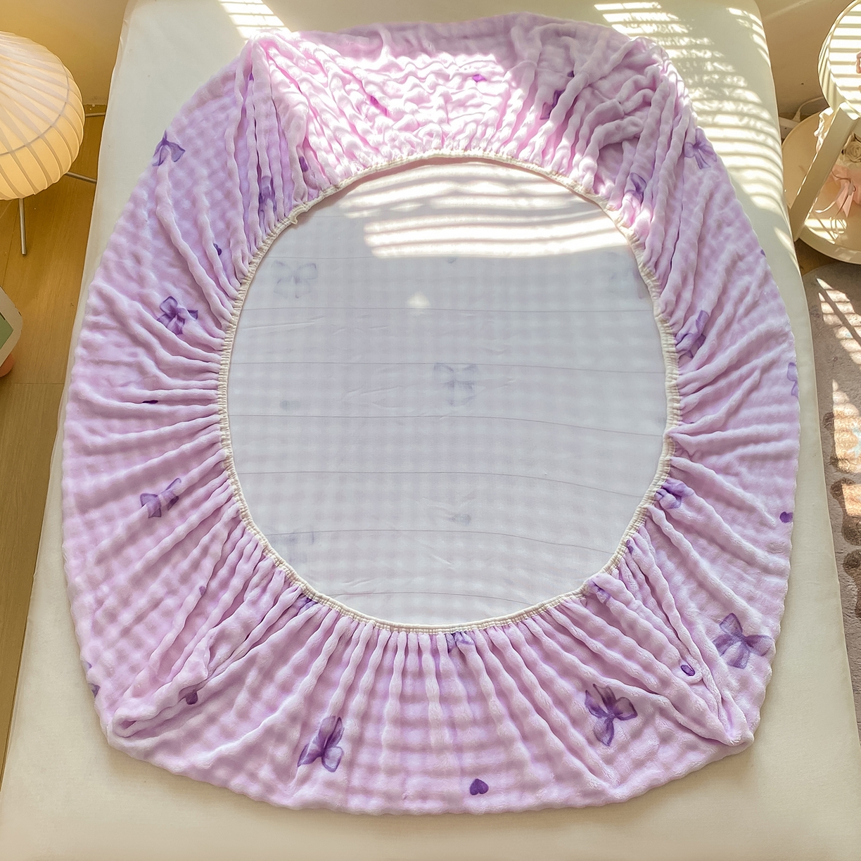 91家纺网 家纺一手货源 找家纺 眠势力 2025新款暖绒泡泡床笠单件冬季保暖床罩牛奶绒床垫保护套 罗马情节【暖绒泡泡床笠】