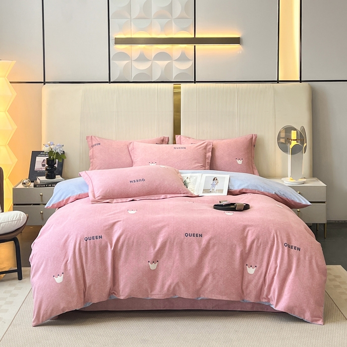 91家纺网 家纺一手货源 找家纺 （总1）凌鼎 2025新款喷气加厚磨毛四件套系列1