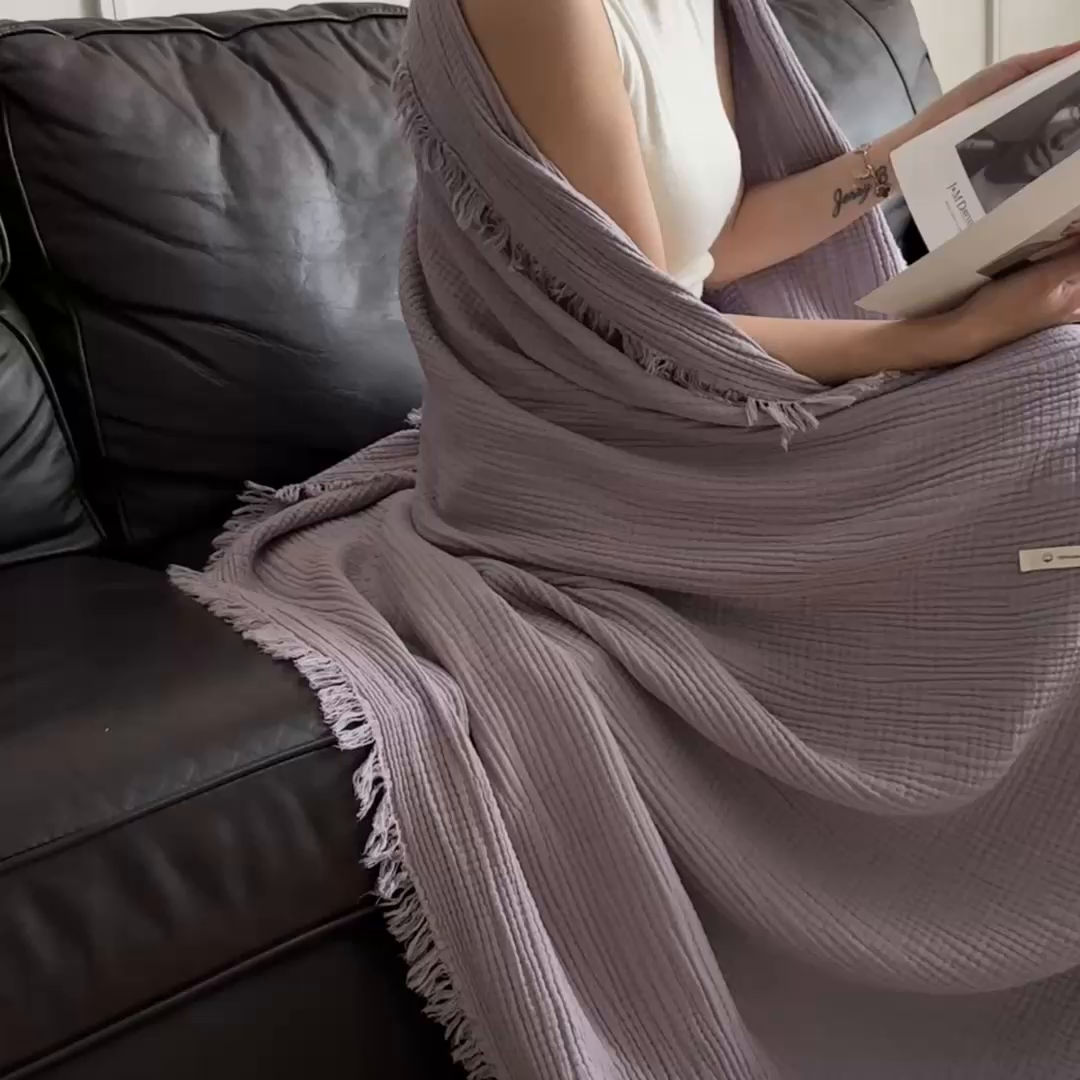 91家纺网 家纺一手货源 找家纺 （总）兄弟坊 2026新款美拉德全棉夏被纱布毯空调毯飞机毯