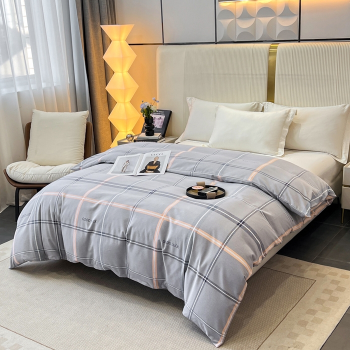 91家纺网 家纺一手货源 找家纺 凌鼎 2025新款喷气加厚磨毛四件套系列1 法兰克灰