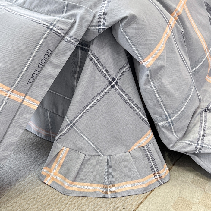 91家纺网 家纺一手货源 找家纺 凌鼎 2025新款喷气加厚磨毛四件套系列1 法兰克灰