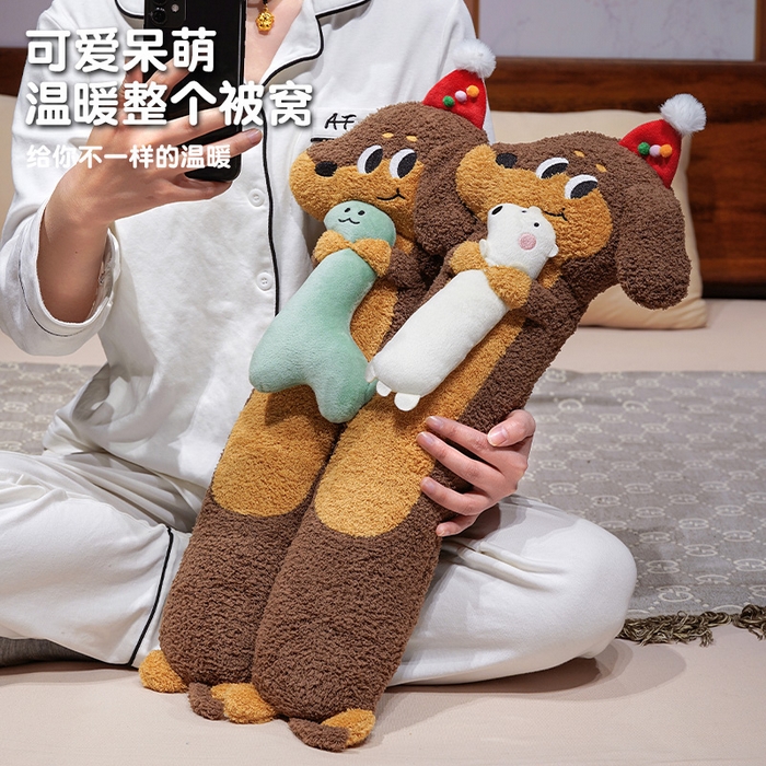 91家纺网 家纺一手货源 找家纺 （总）仟亿莱 2025新款抱娃腊肠狗注水长条热水袋