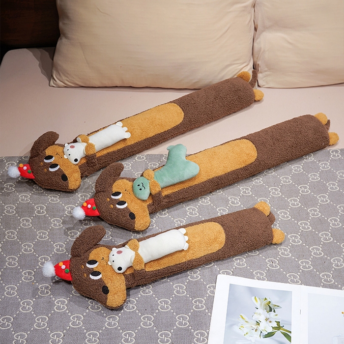 91家纺网 家纺一手货源 找家纺 仟亿莱 2025新款抱娃腊肠狗注水长条热水袋 注水腊肠恐龙 60cm