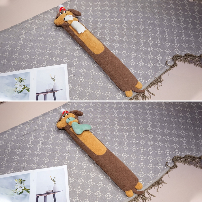 91家纺网 家纺一手货源 找家纺 仟亿莱 2025新款抱娃腊肠狗注水长条热水袋 注水腊肠小熊 60cm