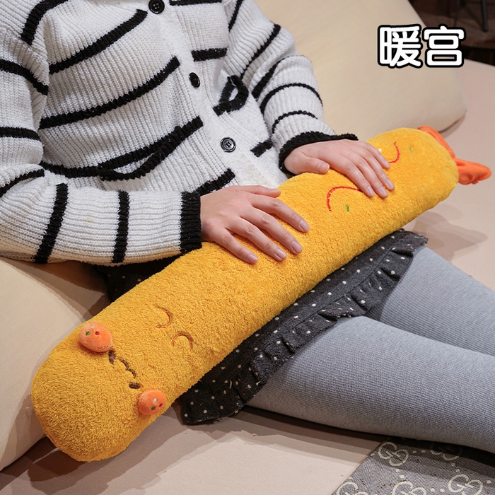 91家纺网 家纺一手货源 找家纺 （总）仟亿莱 2025新款可爱炸虾注水长条热水袋