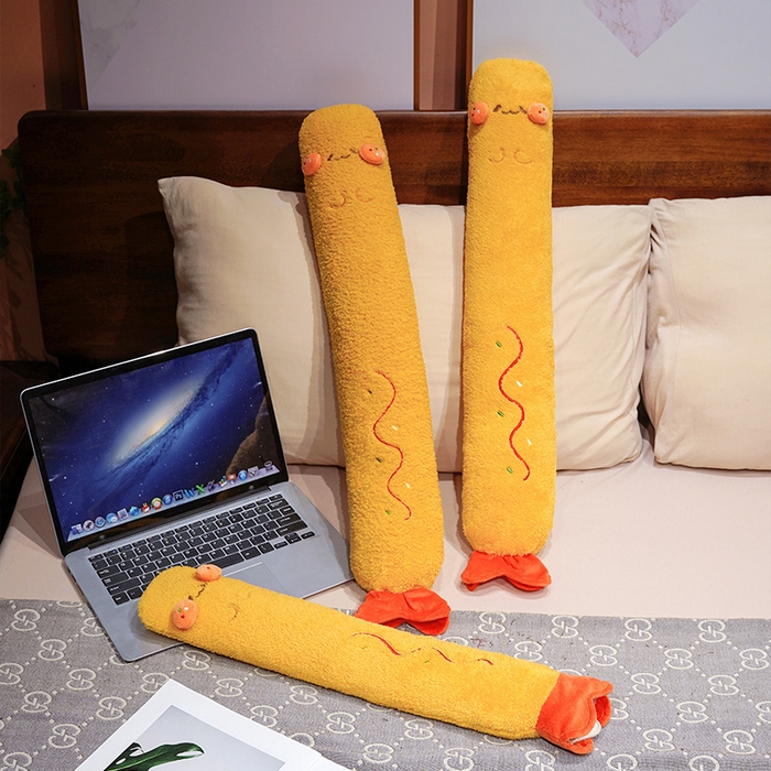 91家纺网 家纺一手货源 找家纺 仟亿莱 2025新款可爱炸虾注水长条热水袋 注水炸虾 75cm