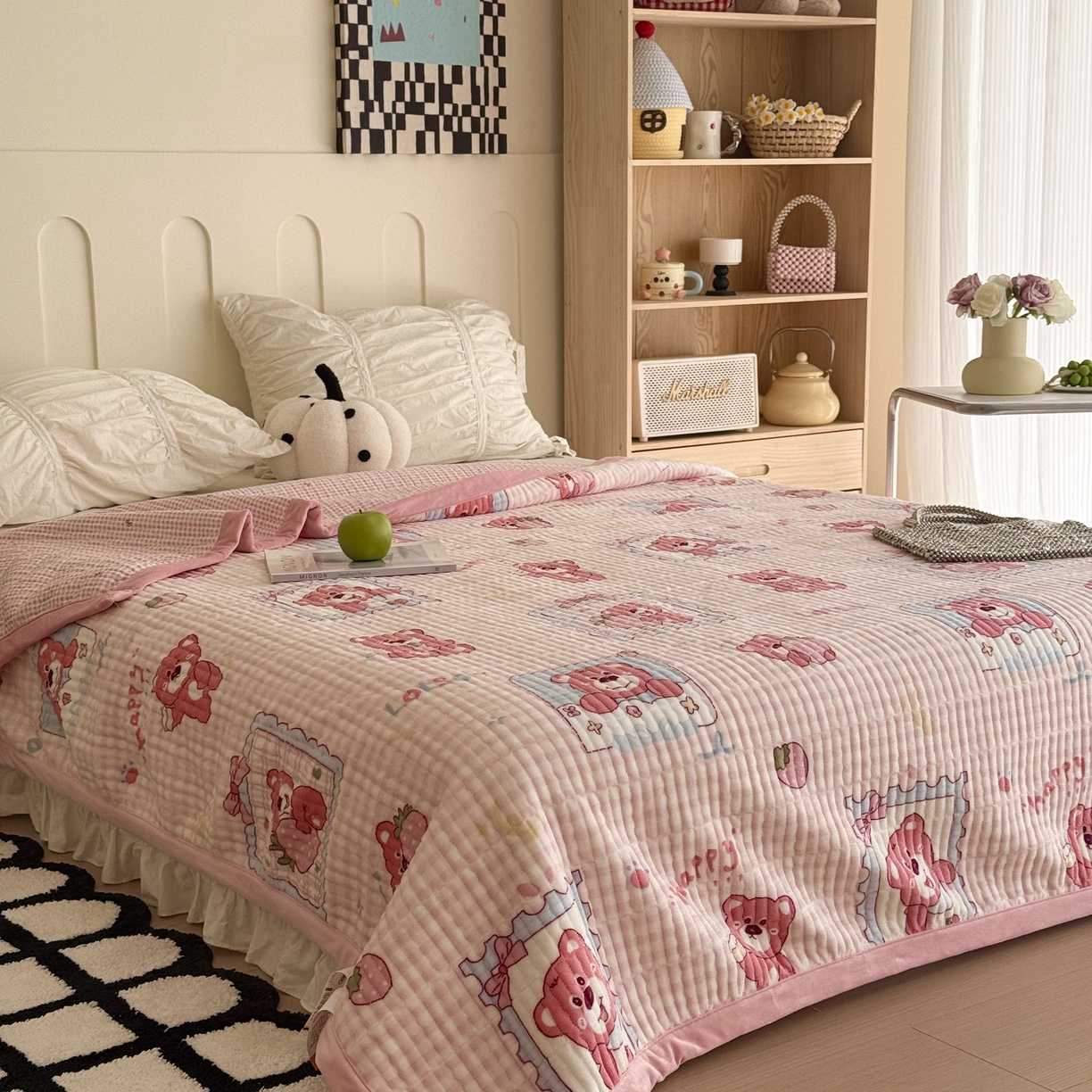 91家纺网 家纺一手货源 找家纺 （总）于果 2025新款牛奶绒床盖单床盖床盖单件