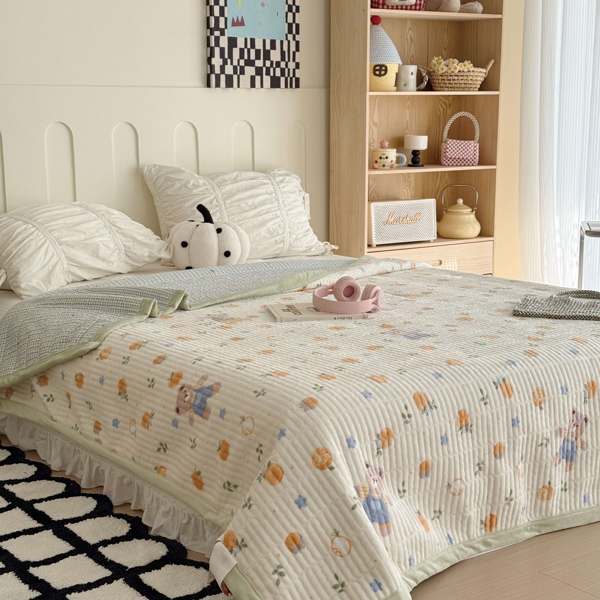 91家纺网 家纺一手货源 找家纺 （总）于果 2025新款牛奶绒床盖单床盖床盖单件