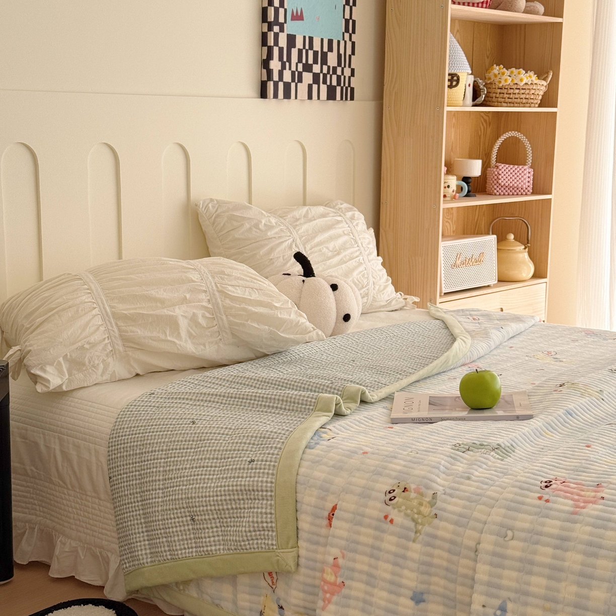 91家纺网 家纺一手货源 找家纺 于果 2025新款牛奶绒床盖单床盖床盖单件 恐龙乐园