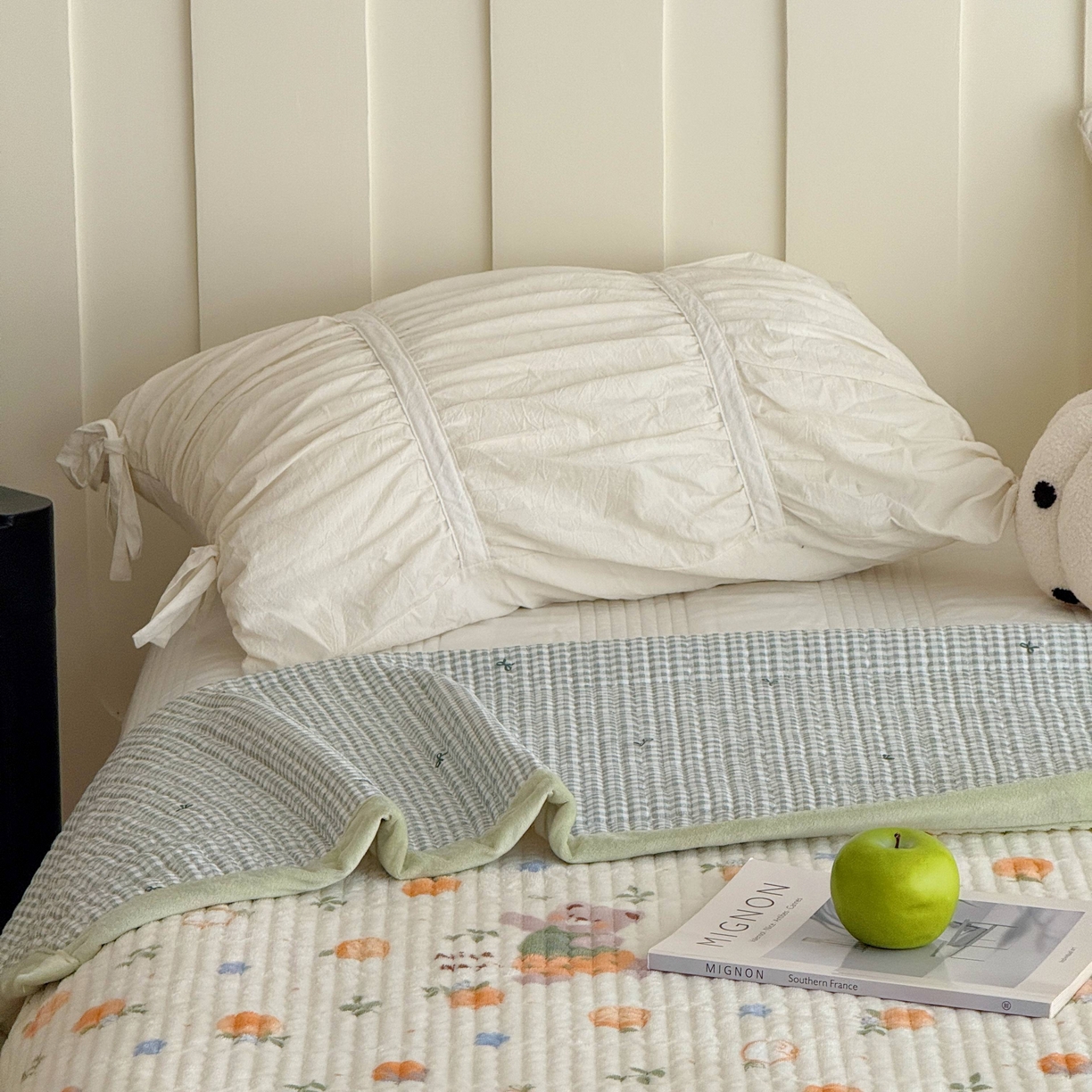 91家纺网 家纺一手货源 找家纺 于果 2025新款牛奶绒床盖单床盖床盖单件 橙香梦境