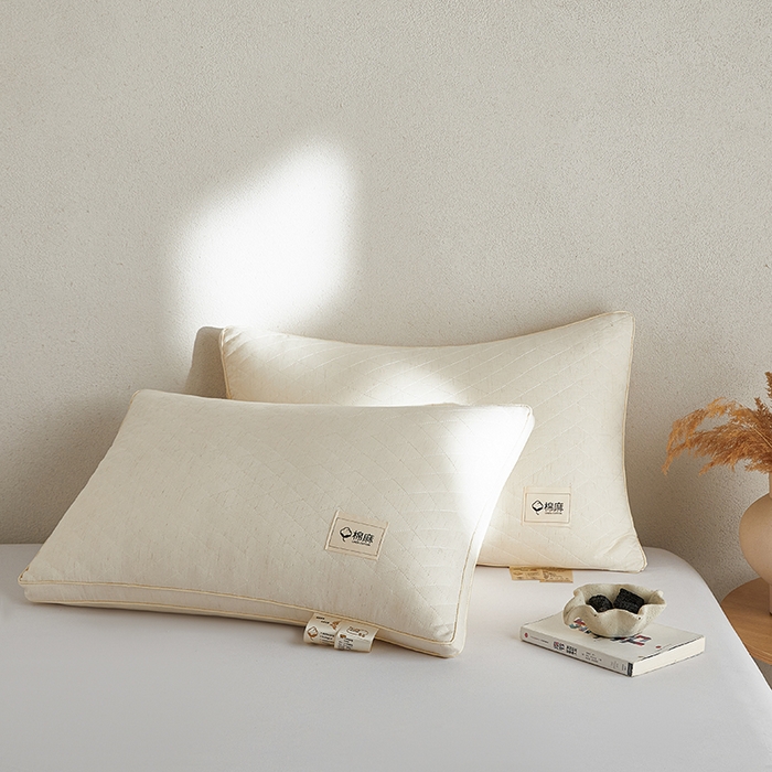 91家纺网 家纺一手货源 找家纺 质先生枕皮 2025新款棉麻枕枕皮 棉麻枕皮-白色