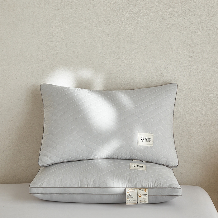 91家纺网 家纺一手货源 找家纺 质先生枕皮 2025新款棉麻枕枕皮 灰色