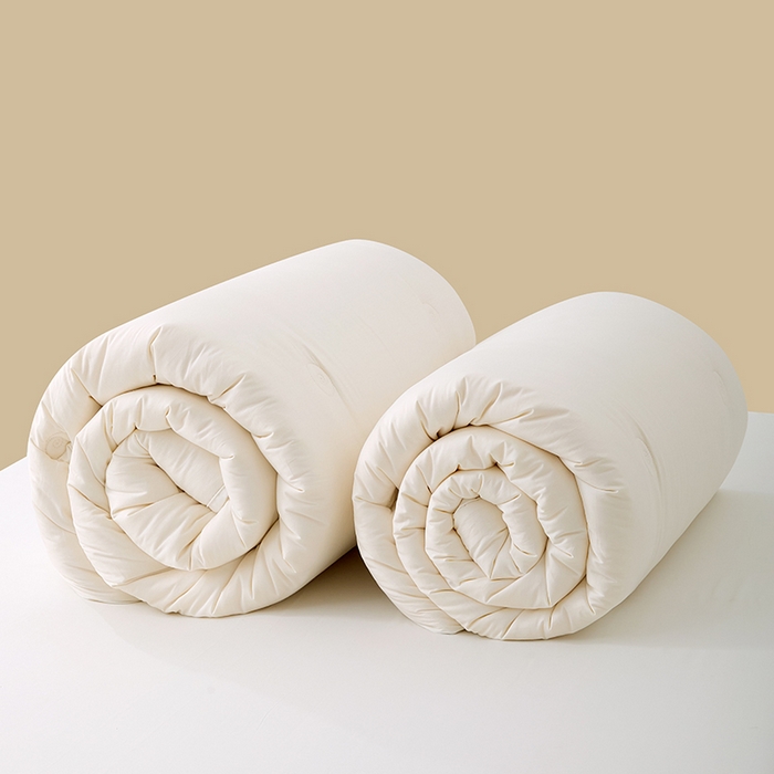 91家纺网 家纺一手货源 找家纺 VIP被业 2025新款60S立体全棉大豆被子被芯 白色