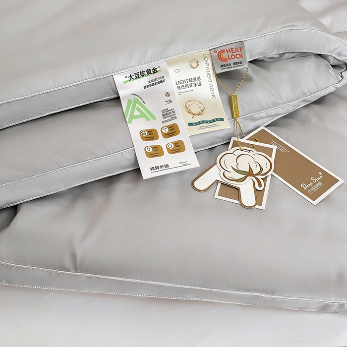 91家纺网 家纺一手货源 找家纺 VIP被业 2025新款60S立体全棉大豆被子被芯 灰色