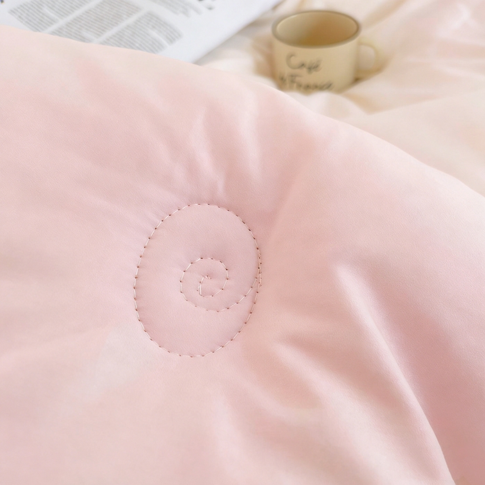 91家纺网 家纺一手货源 找家纺 VIP被业 2025新款60S立体全棉大豆被子被芯 粉色