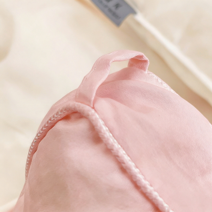 91家纺网 家纺一手货源 找家纺 VIP被业 2025新款60S立体全棉大豆被子被芯 粉色