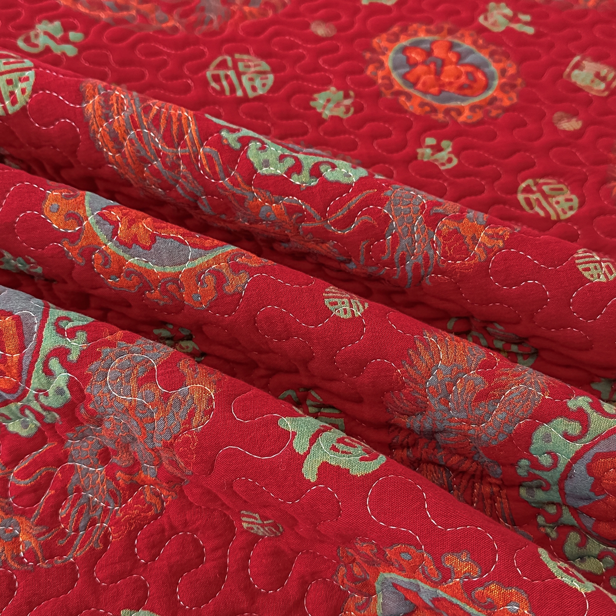 91家纺网 家纺一手货源 找家纺 手艺人家纺 2025新款双层纱夹棉防滑炕盖 榻榻米床盖 炕单床盖 A36