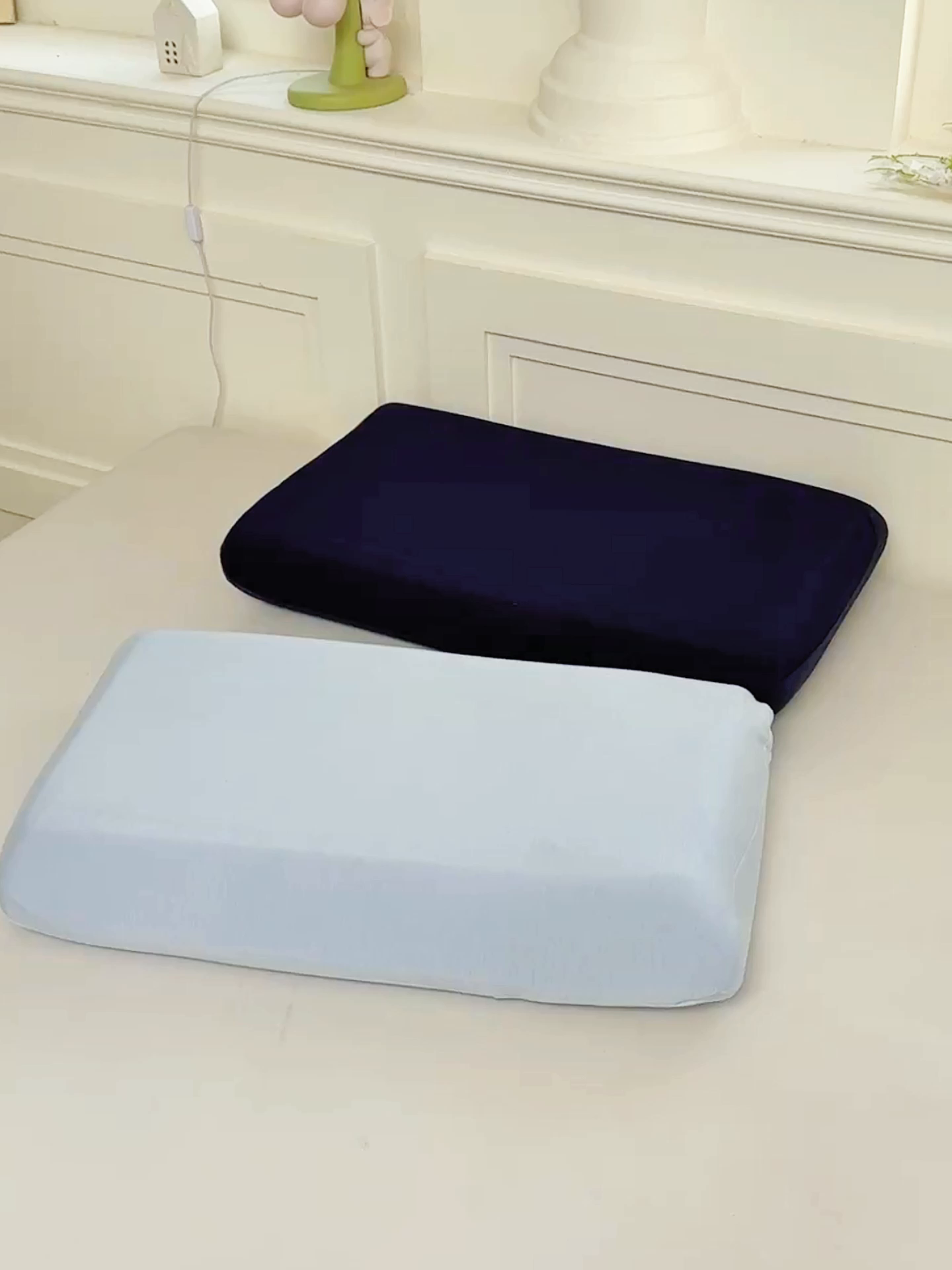 91家纺网 家纺一手货源 找家纺 贵夫人 2025新款深睡三芯枕pro3.0枕头枕芯（礼盒4元+枕套礼盒2元，退货破损扣除） 深睡蓝单枕套（含礼盒）