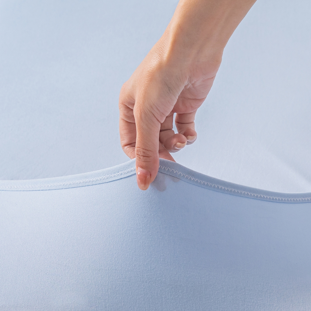 91家纺网 家纺一手货源 找家纺 贵夫人 2025新款深睡三芯枕pro3.0枕头枕芯（礼盒4元+枕套礼盒2元，退货破损扣除） 岩溪蓝枕套（含礼盒）