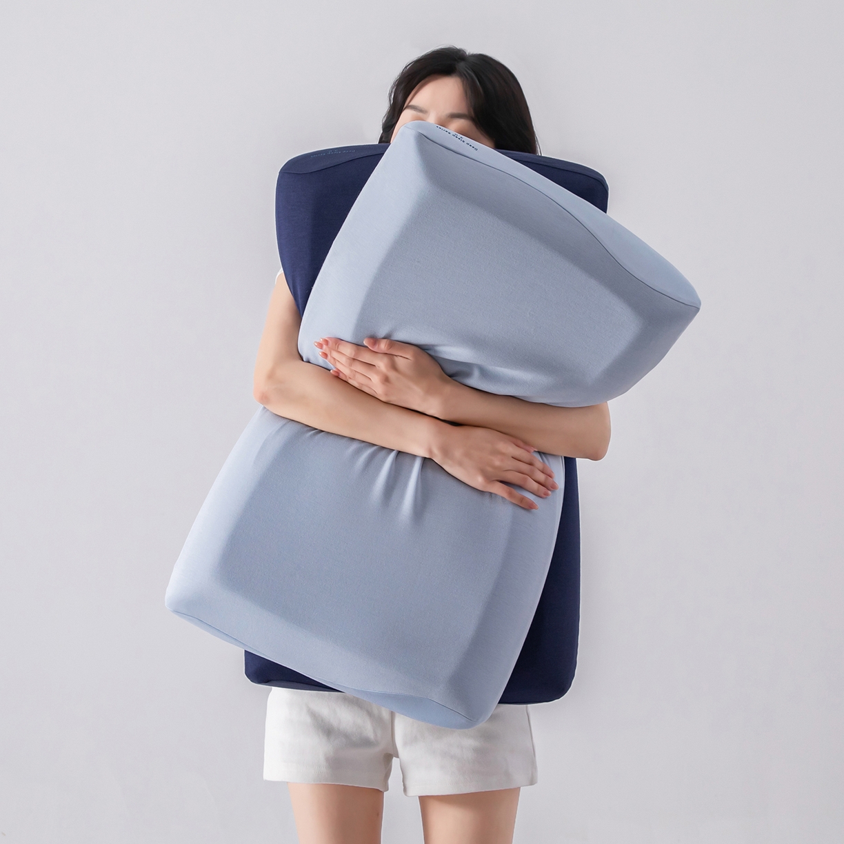 91家纺网 家纺一手货源 找家纺 贵夫人 2025新款深睡三芯枕pro3.0枕头枕芯（礼盒4元+枕套礼盒2元，退货破损扣除） 内芯+深睡蓝枕套（含礼盒）