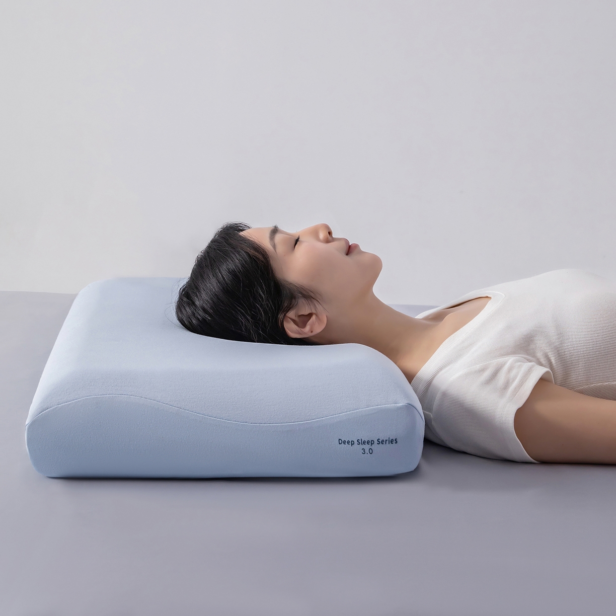 91家纺网 家纺一手货源 找家纺 贵夫人 2025新款深睡三芯枕pro3.0枕头枕芯（礼盒4元+枕套礼盒2元，退货破损扣除） 内芯+岩溪蓝枕套（含礼盒）