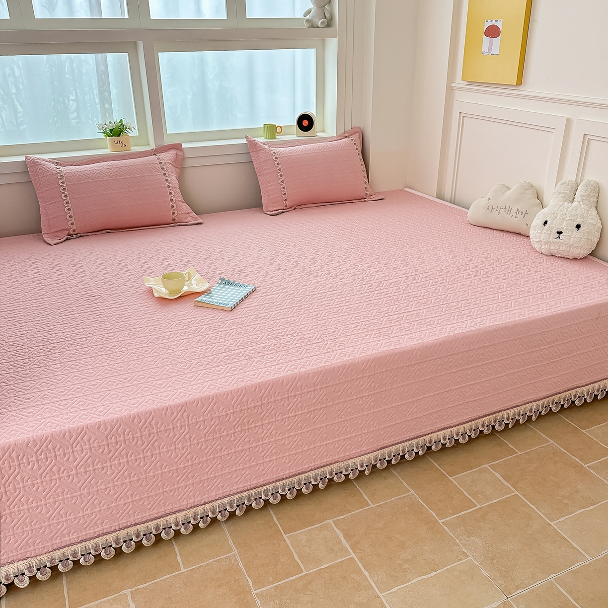 91家纺网 家纺一手货源 找家纺 手艺人家纺 2025新款全棉水洗棉榻榻米床盖炕盖系列 SX10